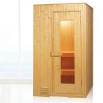 Indoor-/Outdoor-Tannenholzsauna mit temperierter Glastür und enthaltenen Lüftungen - 39"L x 39"B x 82"H