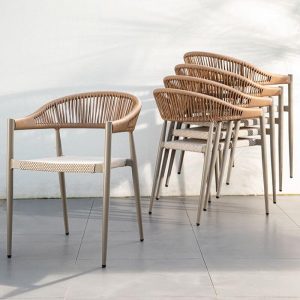 Kreide Vitreous Patio Essset, sonnengeschütztes Rechteck mit Stuhl und Tisch, 5-teilig, 51"L x 31"B x 28"H, Tisch & 4 Stühle