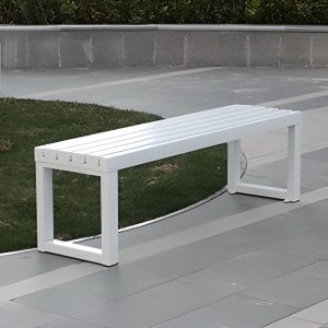 Moderne Legierung Picknickbank in Tinte, Schwarz, 59"L x 16"B x 18"H