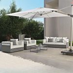Karamel wasserbeständige Legierung Sofa für 1 Person - Trendiger Stil mit Kissen und Polster, 1-Sitzer Sofa