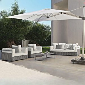 Karamel wasserbeständige Legierung Sofa für 1 Person - Trendiger Stil mit Kissen und Polster, 1-Sitzer Sofa
