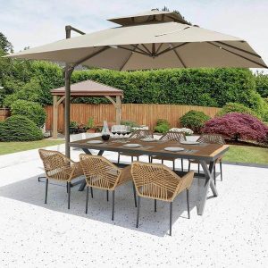 Art Deco Aluminium Metall Outdoor Armlehnenstuhl mit Nestable-Design in Tinte, 1 Stuhl, 25"L x 24"B x 31"H
