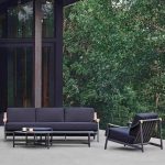 Sofa mit abnehmbarem Kissen in schwarzer Schaumstoffpolsterung, UV-beständig für 1, trendiger Stil, 1 Stück, 1-Sitzer Sofa