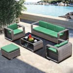 Grüne silberne Einzelsitz-Sofa mit Legierungsrahmen-Stuhl, UV-beständiger Kunststoffstoff bezogene Rückenlehne, 1-Sitzer Sofa