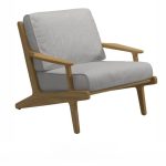 Hellgraues Naturholz Sofa, UV-beständig für 1, moderner Stil mit Polster - 1 Teil, 1-Sitzer Sofa
