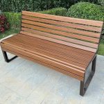 Moderne Picknickbank mit Kakaolegierung, 71"L x 20"B x 17"H