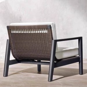 Weißes wasserbeständiges Schaumstoffsofa für 1 Person - Trendiger Stil mit Kissen - 1 Stück, Aluminium