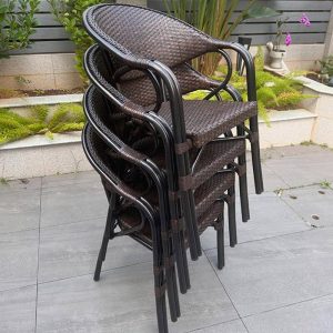 Outdoor-Esstischset mit Legierungsrahmen, flammhemmend Midnight Black 5-teiliger Stuhl, einfacher Tisch, 33,5"L x 33,5"B x 29,5"H, Tisch & 4 Stühle