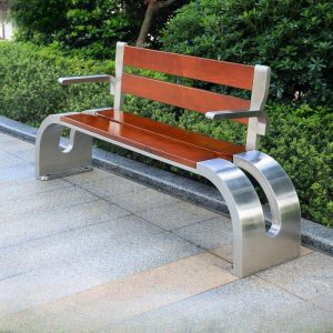 Moderner Picknicktisch mit feuchtigkeitsbeständigem Ingenieurholz, 79"L x 16"B x 18"H, dunkelbraun