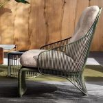 Rubin Modernes Sofa, UV-beständig mit Kissen, Legierungsrahmen für 1 und Polster, Sofa mit hoher Rückenlehne