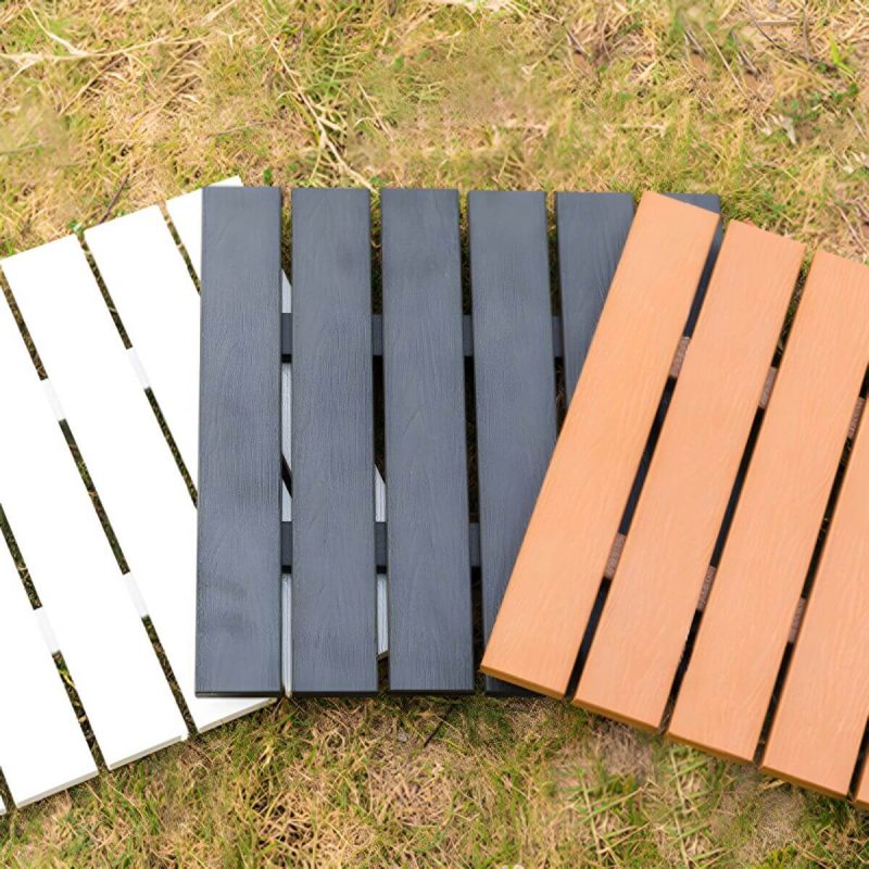 Zeitgenössischer Holz-Patio-Tisch wetterbeständig in rechteckiger/quadratischer Form - Braun 55,1"L x 27,6"B x 29,5"H Nur Tisch