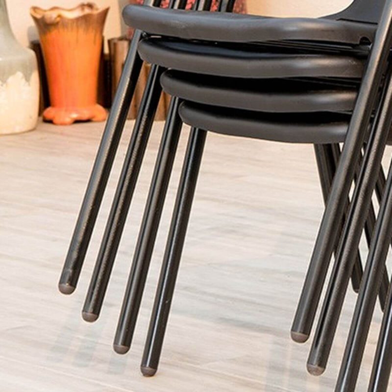 Outdoor Bar-Höhe Esszimmerset mit Gurtlehne, feuerfester runder Vitreous-Tisch, 3-teiliges Set mit Stuhl, 27.6"L x 27.6"B x 28.3"H, Schreibtisch mit 2 Stühlen