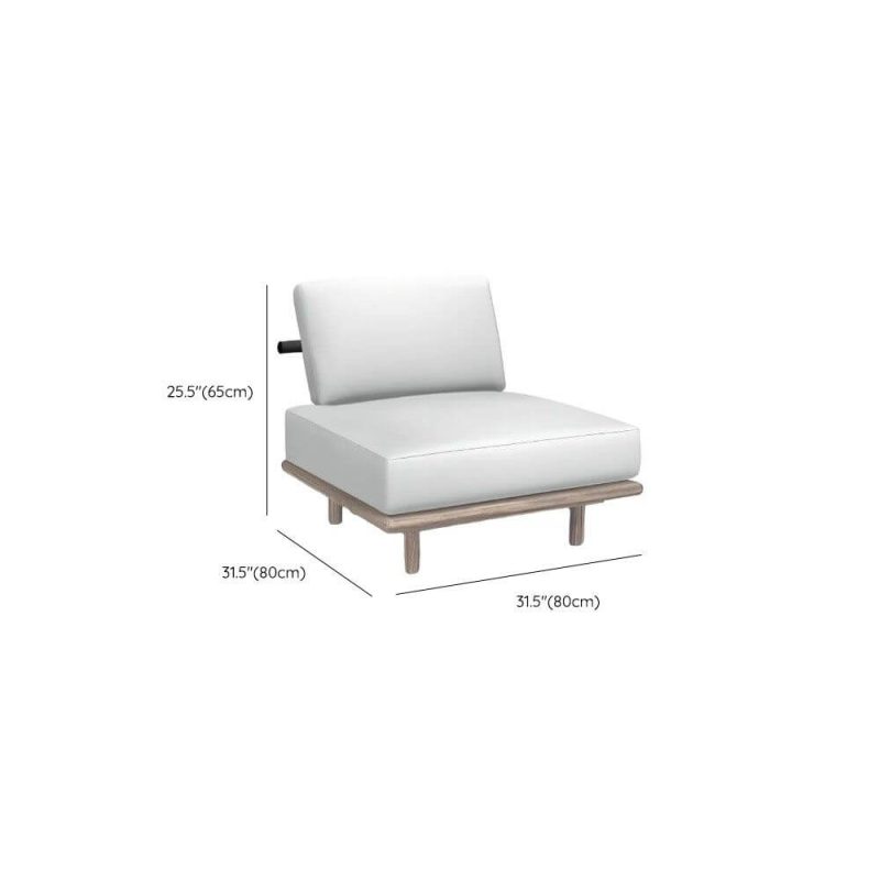 Dimension of Wood Color Teak Sofa, Waterproof, with Pillow for 1, Trendy Cushion, Midposition Chair