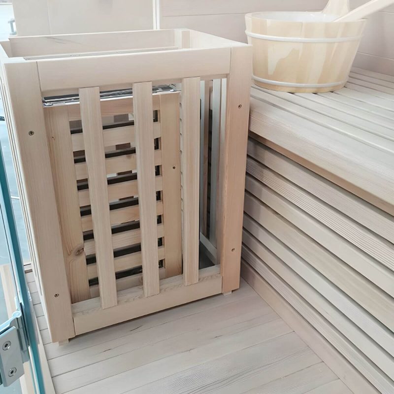 1-Personen Hemlock FAR Infrarotsauna mit LED-Beleuchtung, Bluetooth und Timer - 47"L x 39"B x 75"H
