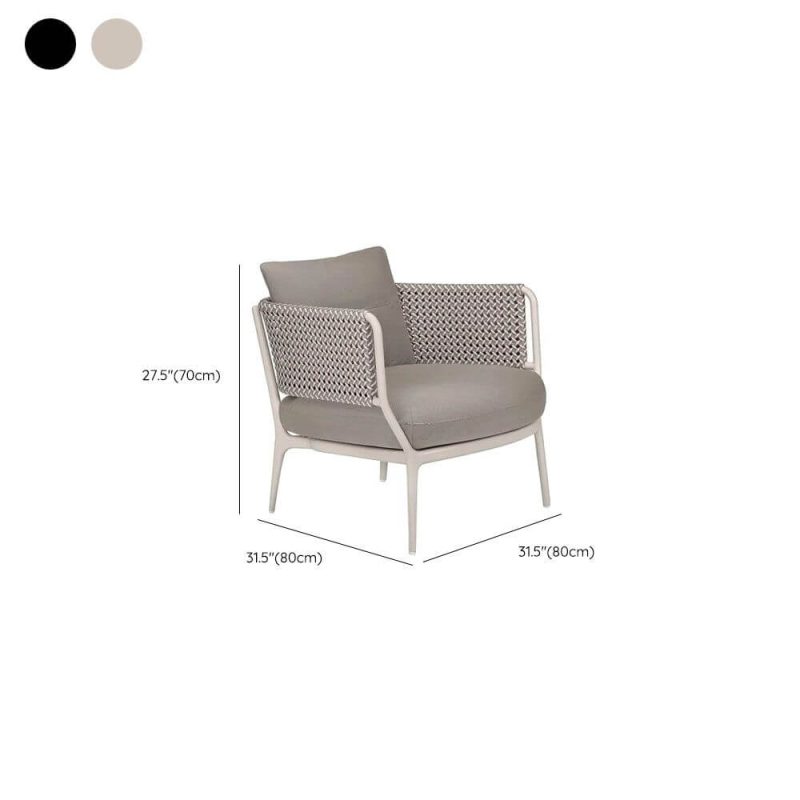 Dimension of Contemporary Alloy Sofa, Waterproof with White Frame, Pillow for 1 and Cushion