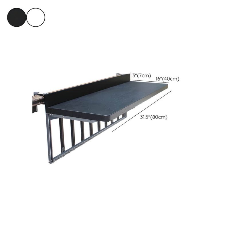 Dimension of Solid Color Modern Aluminum Folding Table Rectangle Scratch Resistant for Outdoor - Table Only 31"L x 16"W x 4"H Black