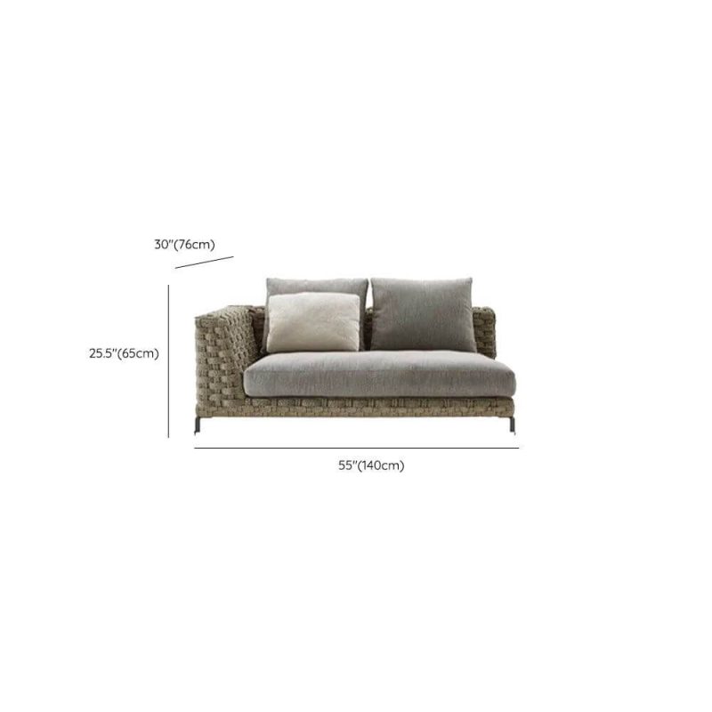Dimension of Loveseat, Waterproof Black Frame, Pillow Included, for 2, Alloy Trendy Cushion, 2-Seater Corner Sofa