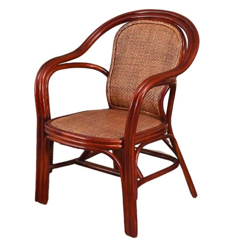 Modish Rattan Patio Arm Chair in Coffee, 1 Stuhl, Rot