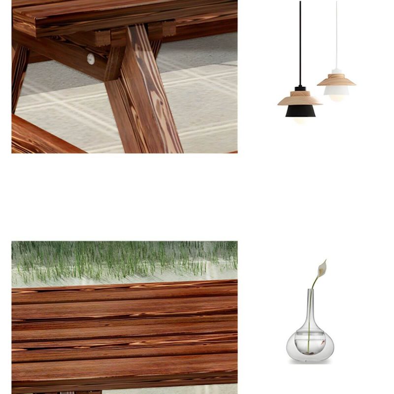 Farmhouse-Stil Patio Tisch Outdoor Rechteckiger Holztisch Campingtisch - Tisch 51"L x 22"B x 28"H Nur Tisch