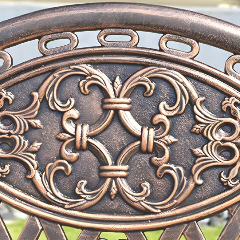 Moderner Metall-Parkbank-Stil mit Beinen, wasserbeständig für den Außenbereich - Schwarz 59"L x 24"B x 34"H