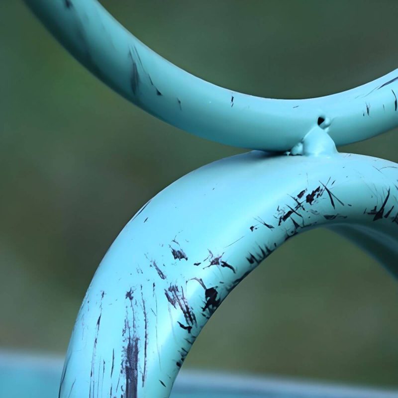 Moderner grüner wasserdichter WeCourtyard Tisch Eisen Rechteck Outdoor Tisch - Nur Tisch