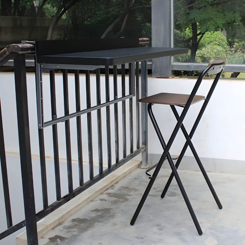 Einfarbiger moderner Aluminium-Falt-Tisch rechteckig kratzfest für den Außenbereich - Nur Tisch 47"L x 15"B x 4"H Weiß