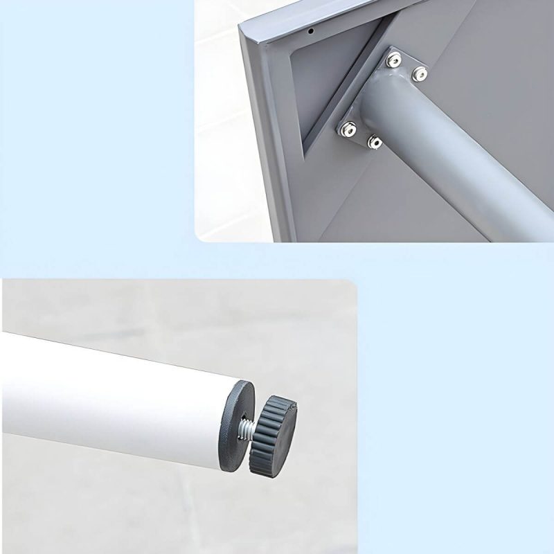 Metall-Patio-Tisch im zeitgenössischen Stil, wasserbeständig in Weiß - 35,4"L x 35,4"B x 28,3"H Quadratisch