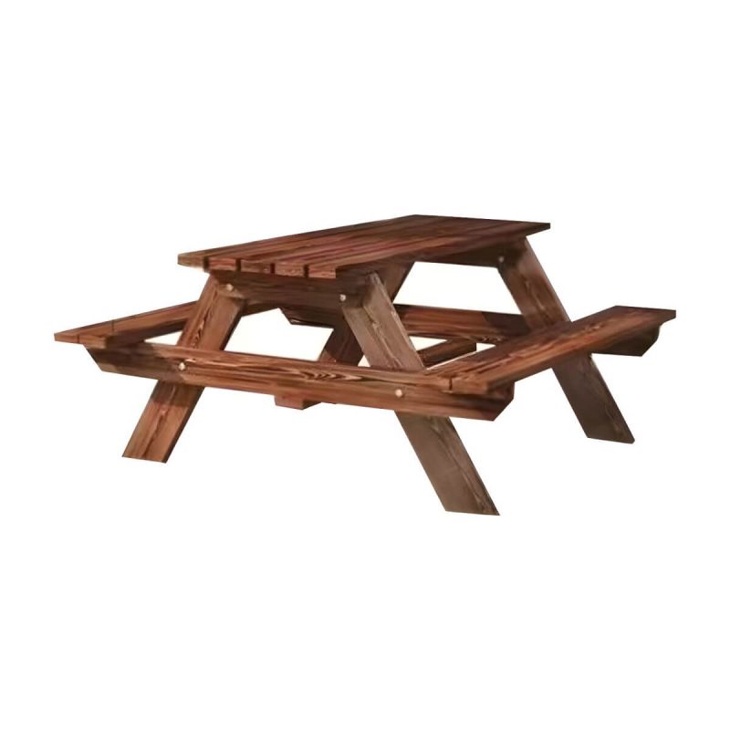 Farmhouse-Stil Patio Tisch Outdoor Rechteckiger Holztisch Campingtisch - Tisch 79"L x 22"B x 28"H Nur Tisch