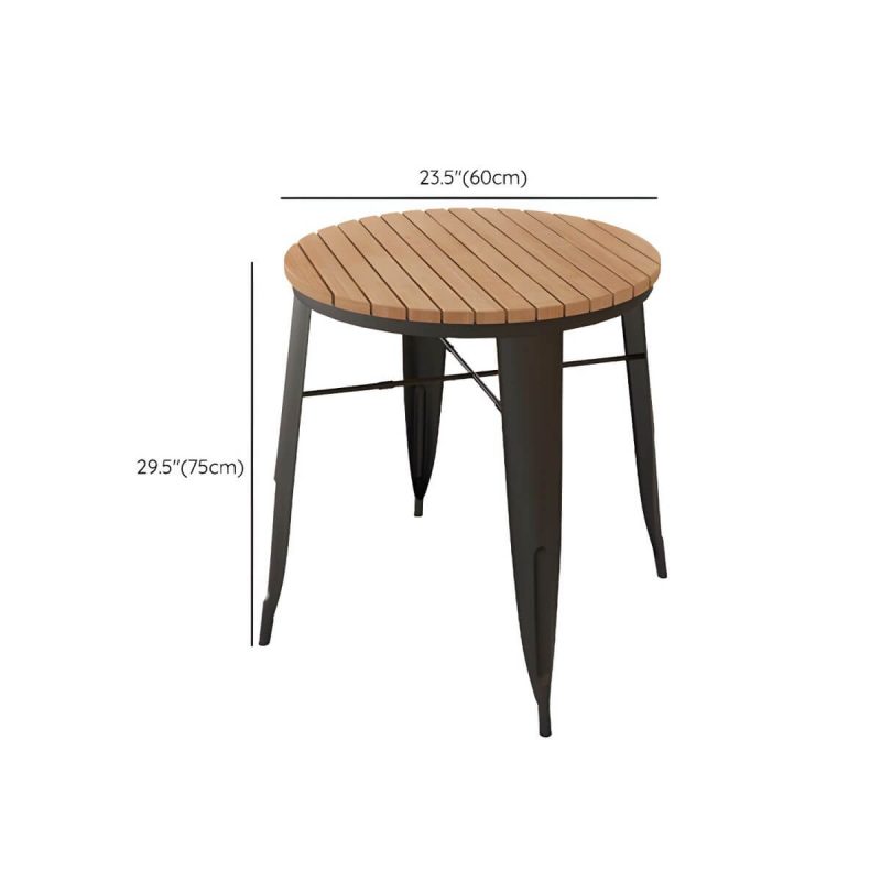 Dimension of Modern Waterproof Wood Courtyard Table Geometric Outdoor Table - Table Only 23.6"L x 23.6"W x 29.5"H