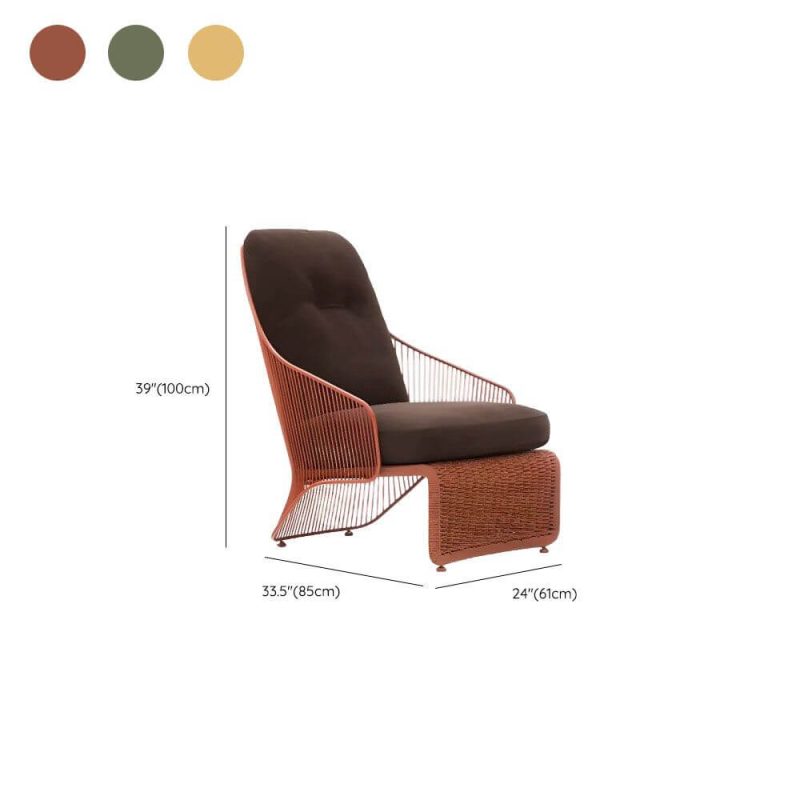 Dimension of Ruby Contemporary Sofa, UV Resistant with Pillow, Alloy Frame for 1 and Cushion, High Back Sofa
