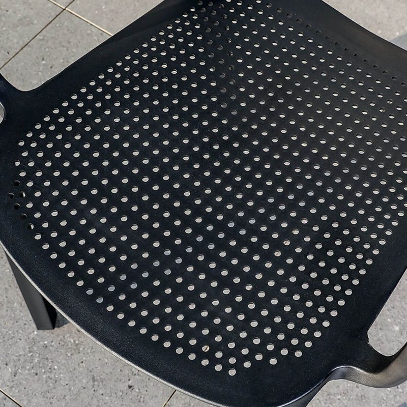 Modernes, feuerresistentes Polymer-Verbund-Außengartenset mit Tintentisch und Stühlen, 5-teilig, 160 cm L x 90 cm B x 71,8 cm H, Tisch & 4 Stühle