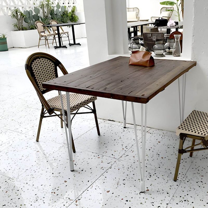 21" Breiter Tropischer Outdoor-Stuhl Rattan Armlehnen Esszimmer Seitenstuhl - Grün 4-teiliges Set