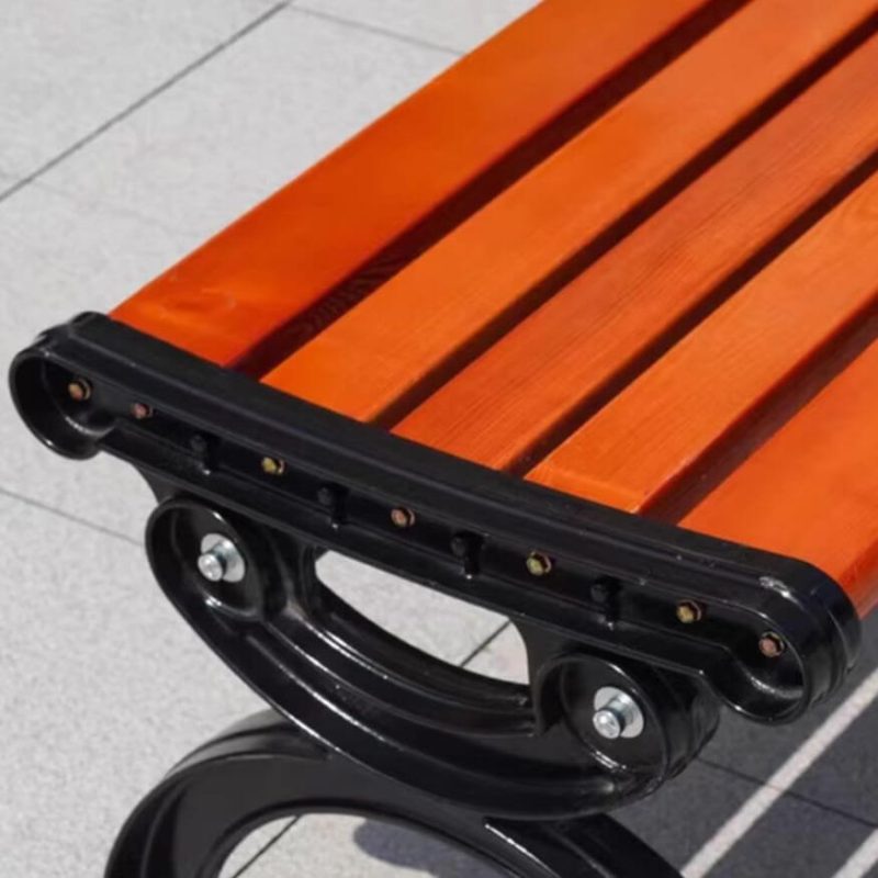 Parkbank Modish Style mit gebogener Armlehne, Rücken, Kakao-Farbe und Ingenieurholz, 47.2"L x 15.7"B x 28.7"H