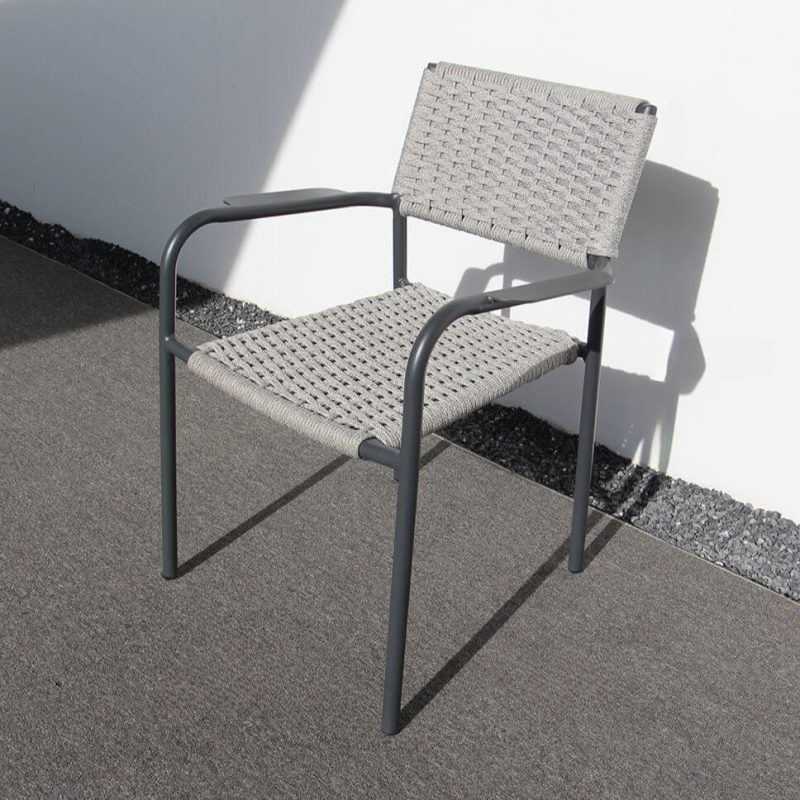 Befestigtes rundes Outdoor-Esszimmerset, wetterbeständige Tinte 5-teilig mit Stuhl und Tisch, 27,6"L x 27,6"B x 28,3"H, Tisch & 4 Stühle