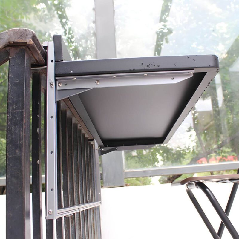 Einfarbiger moderner Aluminium-Falt-Tisch rechteckig kratzfest für den Außenbereich - Nur Tisch 31"L x 16"B x 4"H Weiß