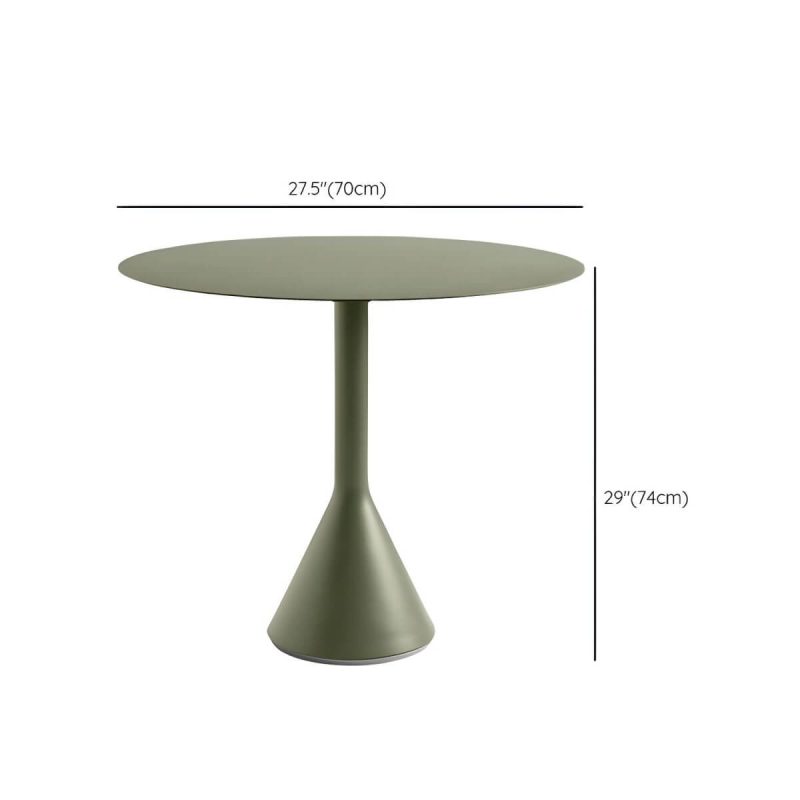 Dimension of Green 2-Seater Patio Table Water Resistant Contemporary Balcony Table - Table Only 27.6"L x 27.6"W x 29.1"H