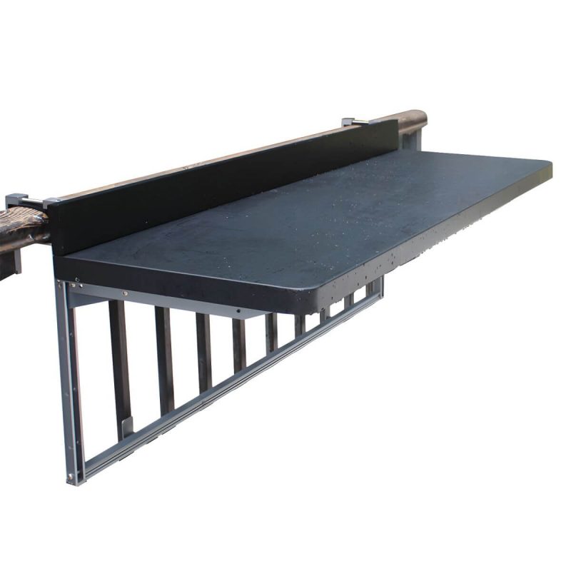 Einfarbiger moderner Aluminium-Falt-Tisch rechteckig kratzfest für den Außenbereich - Nur Tisch 47"L x 15"B x 4"H Weiß