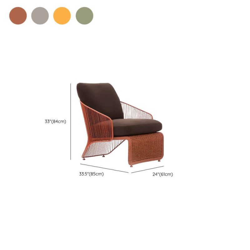 Dimension of Sage Contemporary Sofa, UV Resistant with Pillow, Alloy Frame for 1 and Cushion, Low Back Sofa