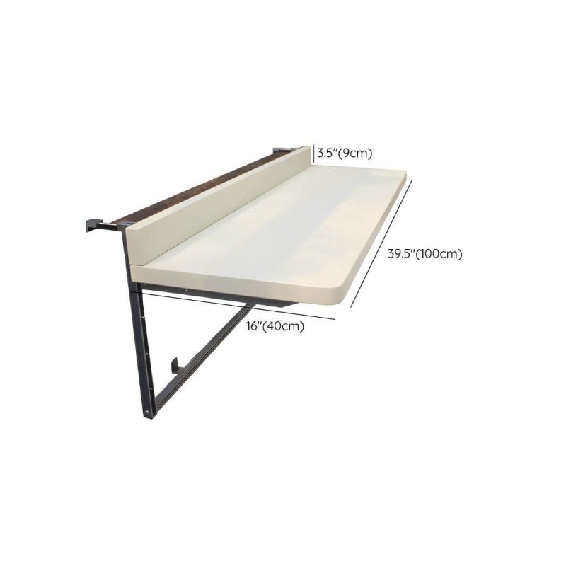 Dimension of Solid Color Modern Aluminum Folding Table Rectangle Scratch Resistant for Outdoor - Table Only 39"L x 16"W x 4"H White