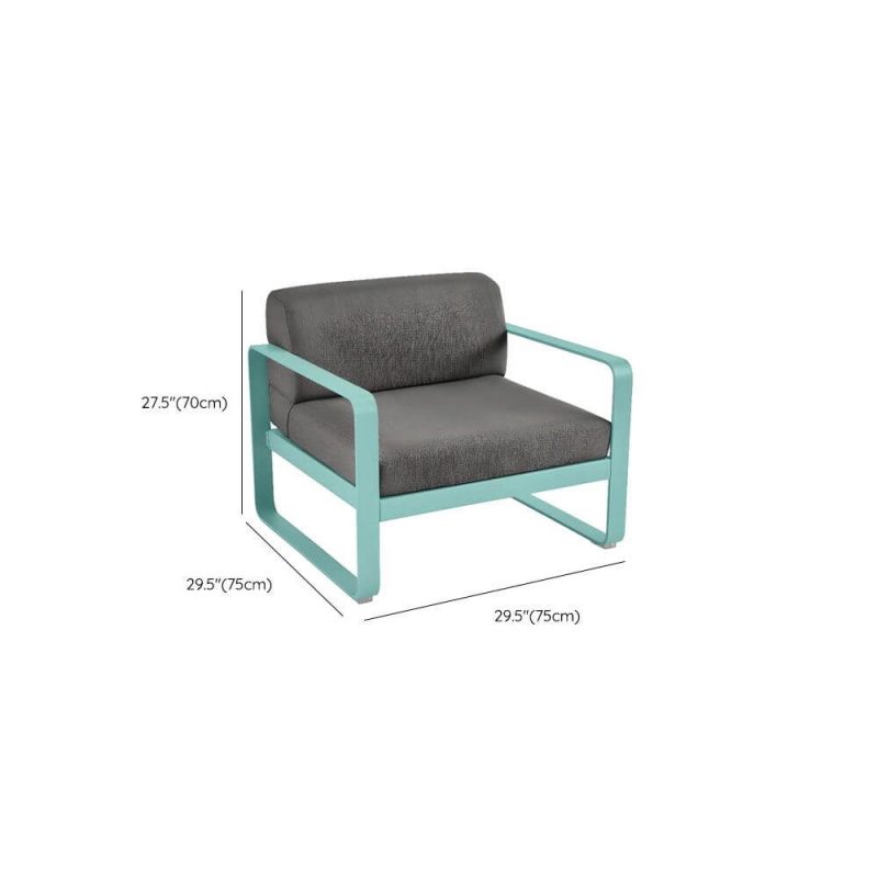 Dimension of Light Green Sofa, UV Resistant with Pillow, Alloy Frame for 1, Trendy Style and Cushion, 1-Seater Sofa