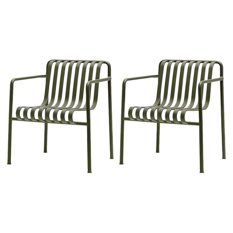 Moderner Gartenstuhl Grün Offene Rückenlehne Mit Armlehne Patio Esszimmer Armlehnenstuhl - 29"L x 31"B x 28"H 2-teiliges Set