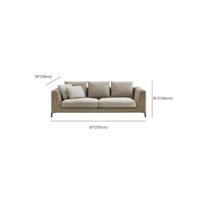 Dimension of Loveseat, Waterproof Black Frame, Pillow Included, for 2, Alloy Trendy Cushion, 2-Seater Sofa
