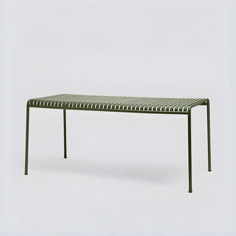 Moderner Eisengartentisch für den Außenbereich mit Metallgestell - Nur Tisch 70,9"L x 31,5"B x 29,5"H