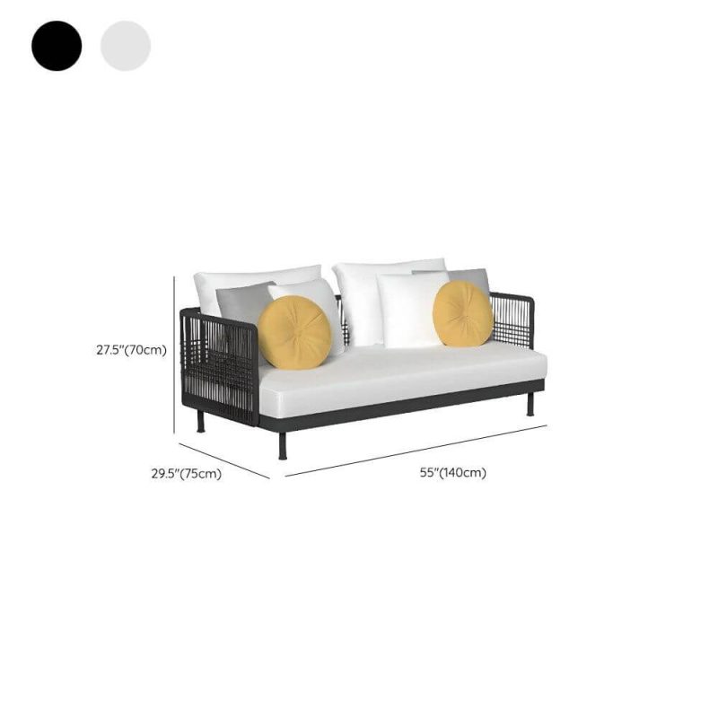 Dimension of Trendy Alloy Loveseat for 2 People Waterproof 1 Piece with Pillow and Cushion, Loveseat, Light Gray