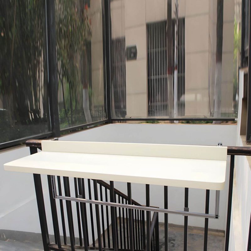 Einfarbiger moderner Aluminium-Falt-Tisch rechteckig kratzfest für den Außenbereich - Nur Tisch 31"L x 16"B x 4"H Schwarz