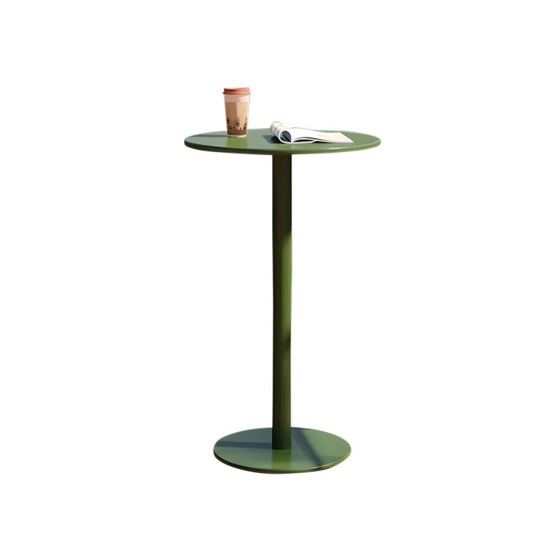 Outdoor-Tisch mit Sockelbasis Metalltisch - 24" B X 24" L X 41" H - Nur grüner Tisch