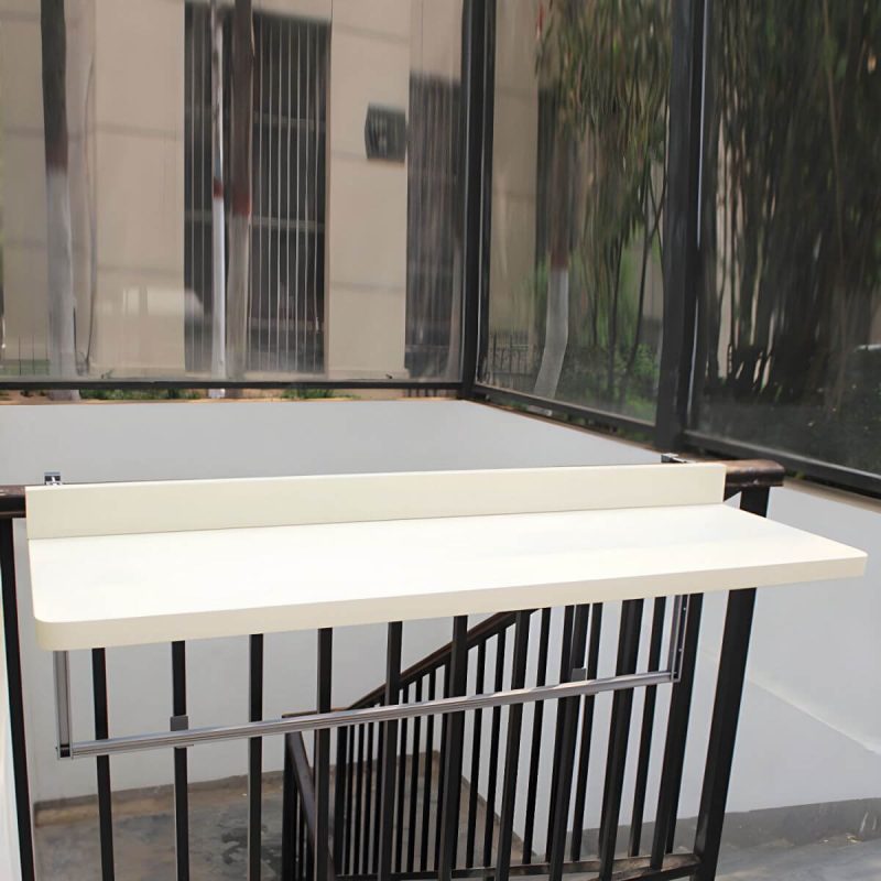 Einfarbiger moderner Aluminium-Falt-Tisch rechteckig kratzfest für den Außenbereich - Nur Tisch 31"L x 16"B x 4"H Schwarz