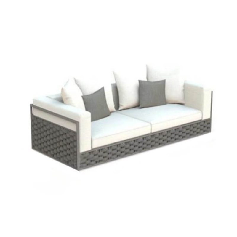 Karamel wasserbeständige Legierung Loveseat für 2 - Trendiger Stil mit Kissen und Polster, Loveseat