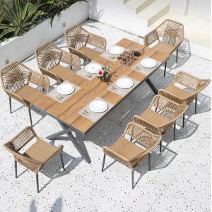 Moderner einfacher Stil Aluminium Grau Outdoor Armlehnenstuhl, 23,5"L x 23"B x 30"H