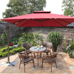 Einfaches Outdoor-Esszimmer-Set mit wetterfestem Midnight Black Tisch und Eisenrahmen, 3-teilig, Schreibtisch mit 2 Stühlen